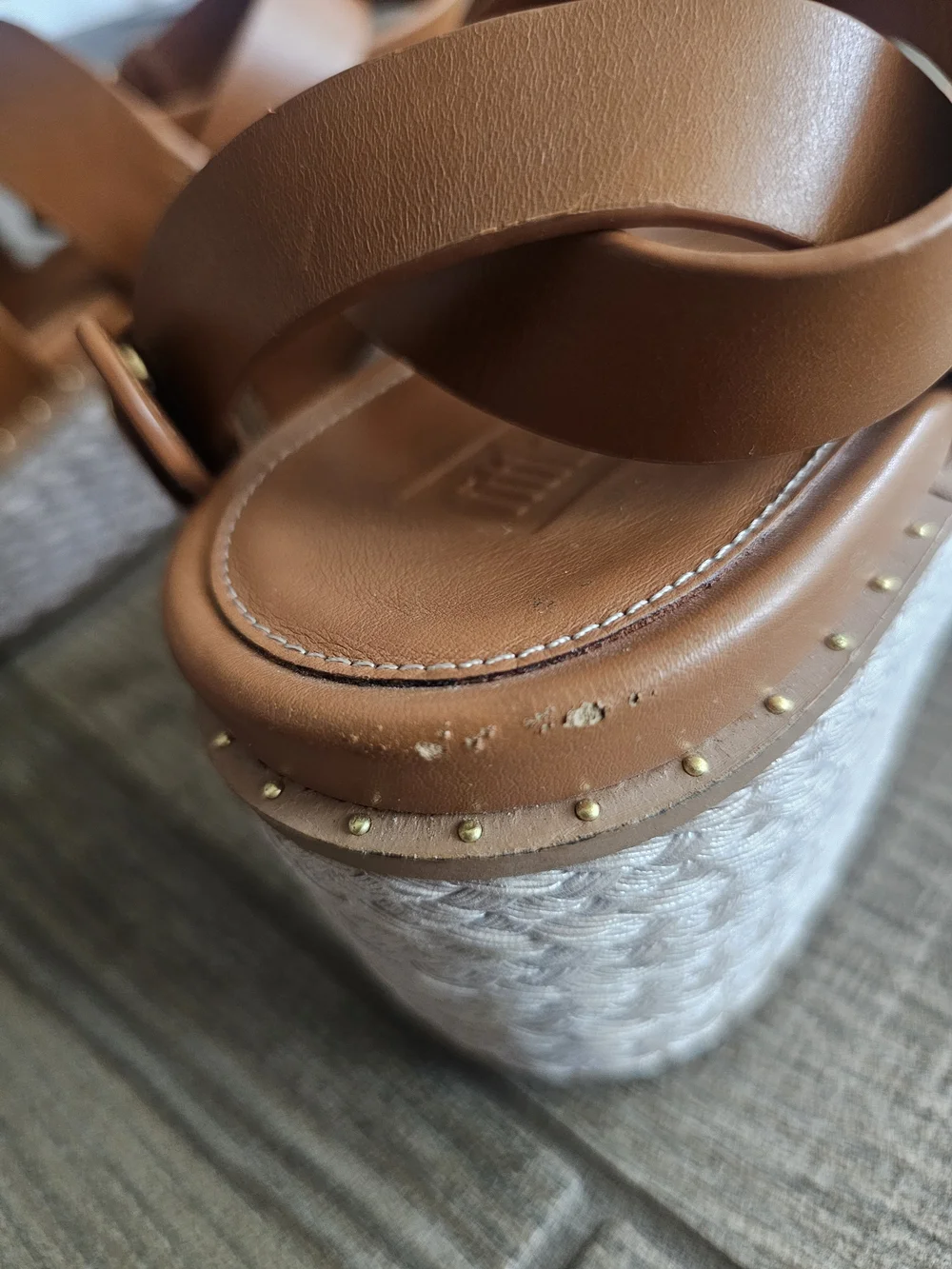 Fitflop Women’s Brown Espadrille Platform Sandals - Wide Strap Comfort